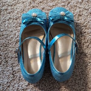 Blue Glitter Kids Shoes